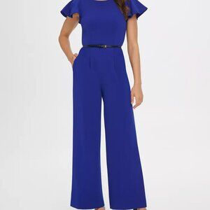 Calvin Klein Jumpsuit With Ruffle Sleeves and POCKETS :-) (hemming available)